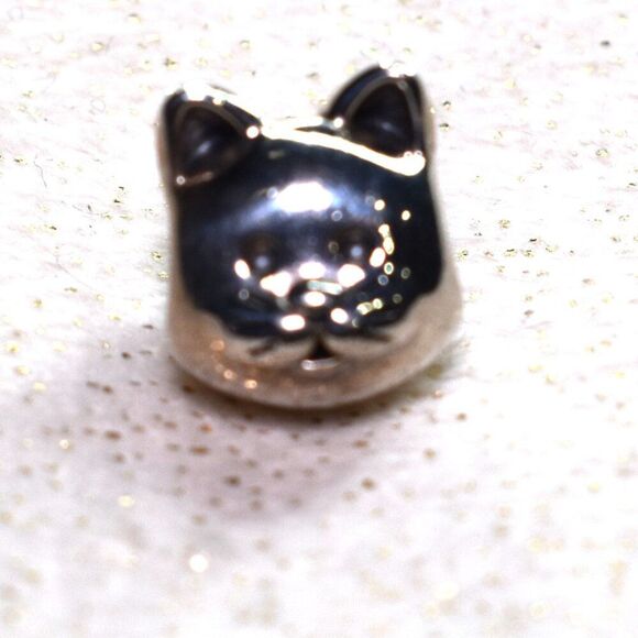 Pandora Curious Cat Sterling Silver Charm Retired Kitty Cat Bead - Picture 6 of 8